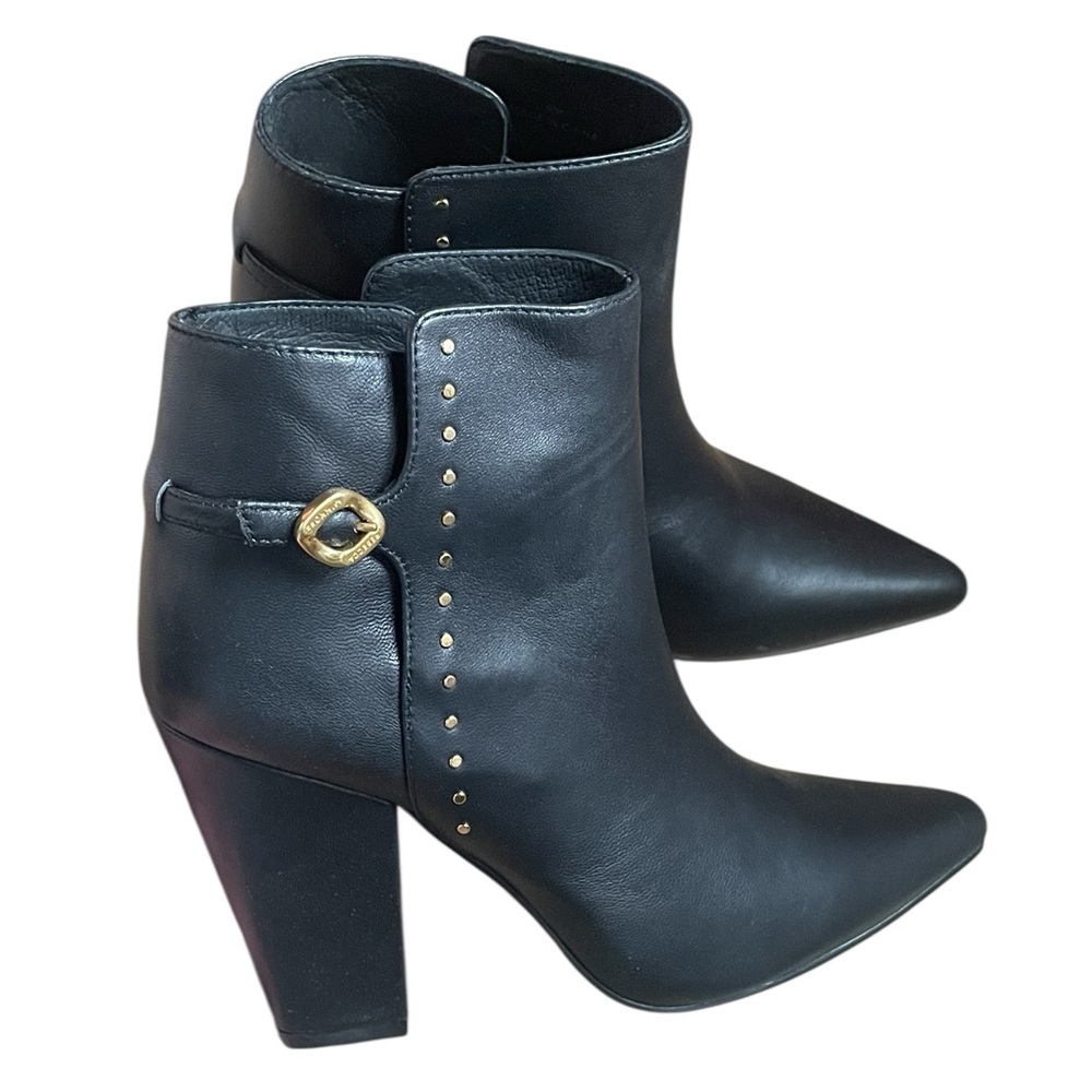 Rebecca Minkoff Darren Black Leather Booties, Size 6, NWOB